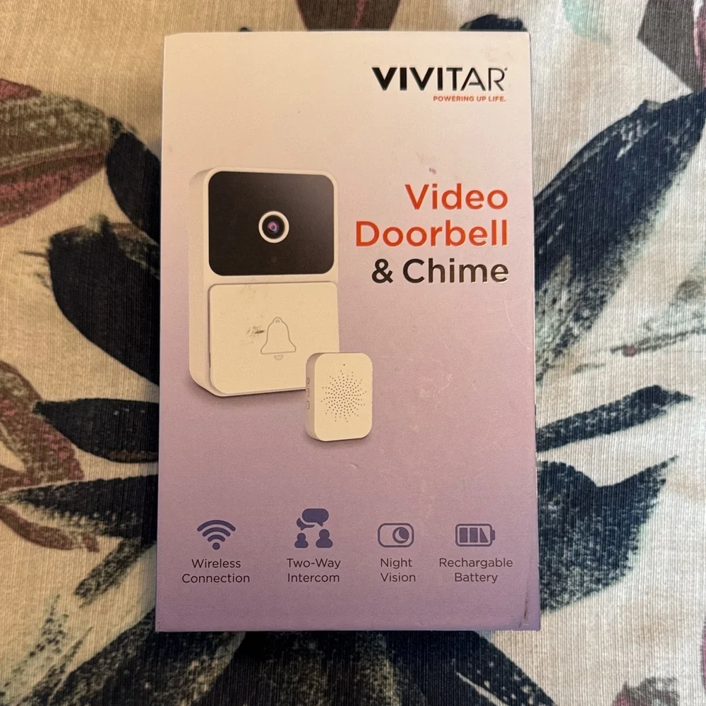 Vivitar White Video Doorbell & Chime - Wireless Night Vision. UNOPENED BOX.
